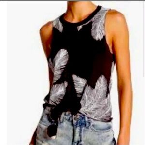 CHASOR | black and white feather tank